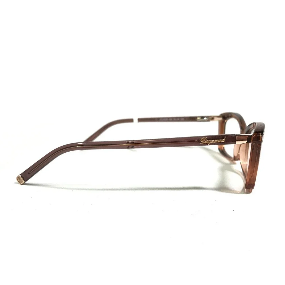 Dsquared2 Eyeglasses Frames DQ5109 047 Clear Brown Gold Cat Eye 54-16-135